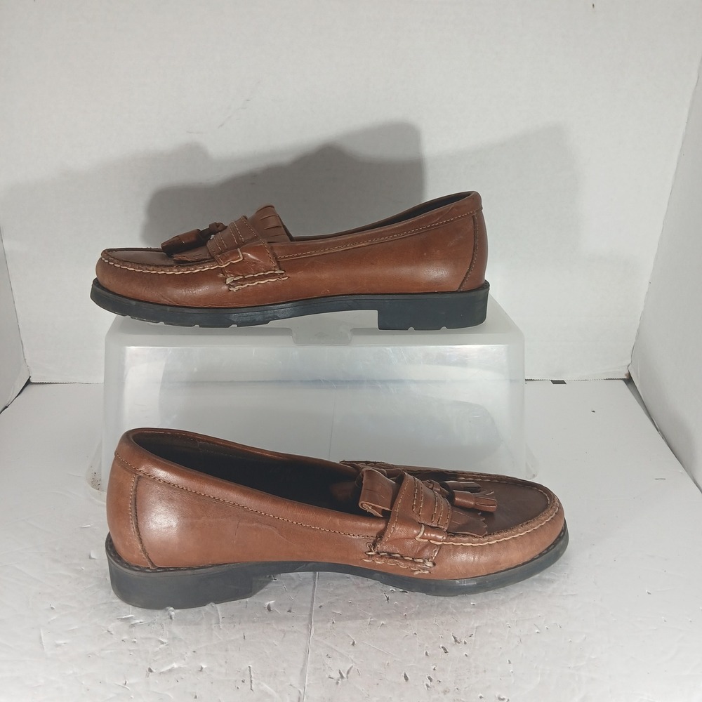 Dexter Kiltie Tassel Loafers 10W Brown Leather Comfort Dark Academia Prep - Picture 2 of 10